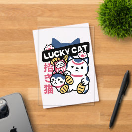 Lucky Cat Maneki Neko – Japanese Fortune Cat  Acryl Uitnodigingen
