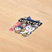 Lucky Cat Maneki Neko – Japanese Fortune Cat  Acryl Uitnodigingen (Laagn)