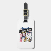 Lucky Cat Maneki Neko – Japanese Fortune Cat Bagagelabel (Voorkant verticaal)
