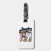 Lucky Cat Maneki Neko – Japanese Fortune Cat  Bagagelabel (Achterkant verticaal)