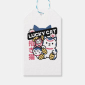 Lucky Cat Maneki Neko – Japanese Fortune Cat  Cadeaulabel (Voorkant)