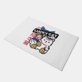 Lucky Cat Maneki Neko – Japanese Fortune Cat  Deurmat (Schuin)