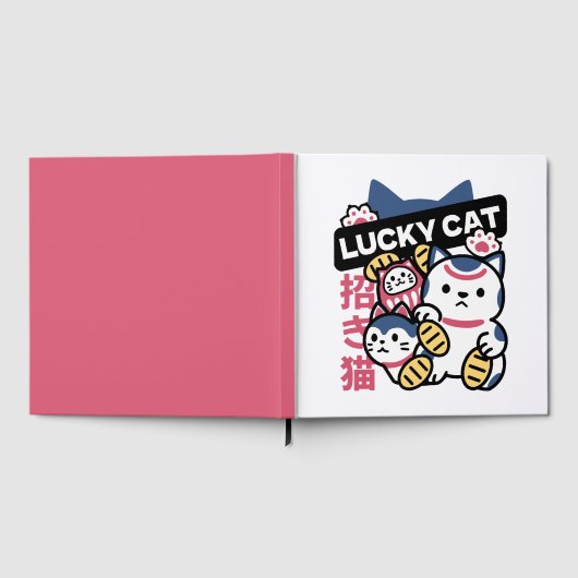 Lucky Cat Maneki Neko – Japanese Fortune Cat  Gastenboek (Volledig)