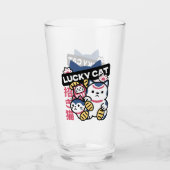 Lucky Cat Maneki Neko – Japanese Fortune Cat Glas (Voorkant)