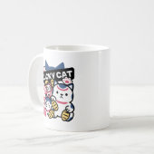 Lucky Cat Maneki Neko – Japanese Fortune Cat  Koffiemok (Voorkant links)