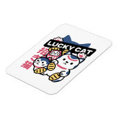 Lucky Cat Maneki Neko – Japanese Fortune Cat  Magneet (Linkerzijde)