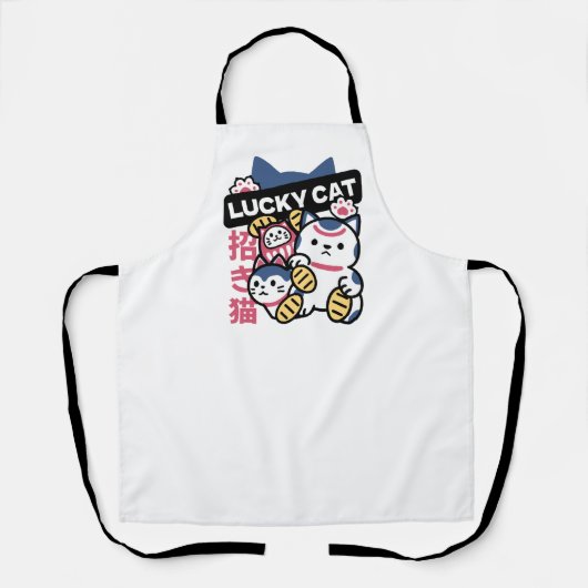 Lucky Cat Maneki Neko – Japanese Fortune Cat Schort (Voorkant)