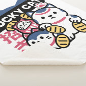 Lucky Cat Maneki Neko – Japanese Fortune Cat  Sherpa Deken (3/4)