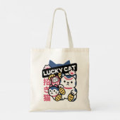 Lucky Cat Maneki Neko – Japanese Fortune Cat  Tote Bag (Achterkant)