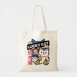 Lucky Cat Maneki Neko – Japanese Fortune Cat  Tote Bag