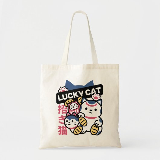 Lucky Cat Maneki Neko – Japanese Fortune Cat  Tote Bag (Voorkant)