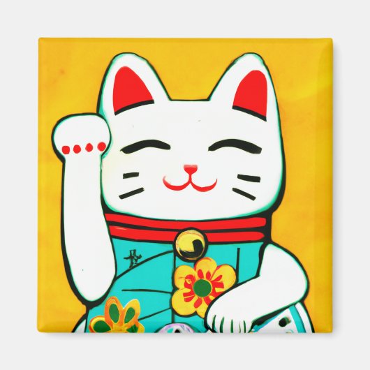 Lucky cat Maneki Neko Magneet (Voorkant)
