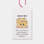 Lucky Cat (Maneki Neko) Matte Gift Label Cadeaulabel (Voorkant)