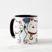 Lucky Cat Maneki Neko mok (Voorkant links)