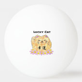 Lucky Cat (Maneki Neko) Ping Pong Ball (Achterkant)