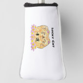 Lucky Cat (Maneki Neko) Putter Hoesje Golfheadcover (Draai 90)