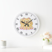 Lucky Cat (Maneki Neko) ronde wandklok (Huis)