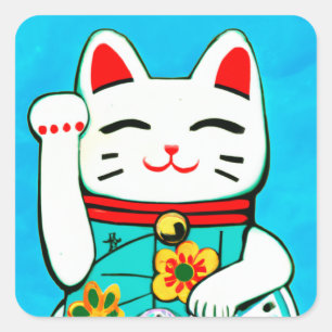 Lucky cat Maneki Neko stickers