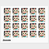 Lucky cat Maneki Neko stickers (Vel)