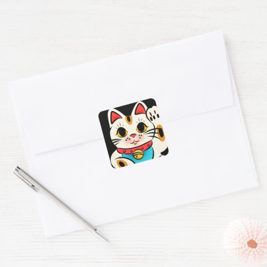 Lucky cat Maneki Neko stickers (Envelop)