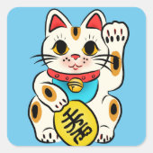 Lucky cat Maneki Neko stickers (Voorkant)