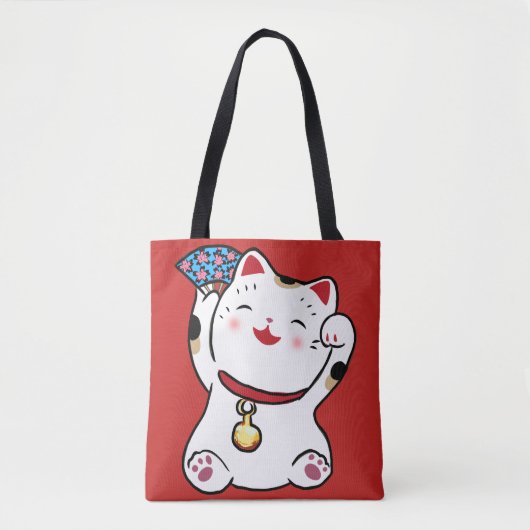 Lucky Cat Maneki Neko Tas (Voorkant)