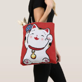 Lucky Cat Maneki Neko Tas (Dichtbij)