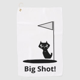 Lucky Cat met Big Shot Golfhanddoek
