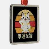 Lucky cat metalen ornament (Rechts)