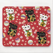 Lucky Cat Mousepad Muismat (Voorkant)