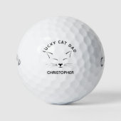 Lucky Cat Papa Gepersonaliseerd Golfballen (Voorkant)