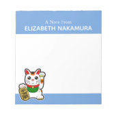 Lucky Cat Personalized Notitieblok (Voorkant)
