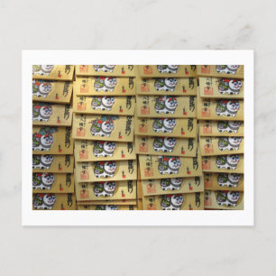 Lucky Cat Prayer Plaques: Tokyo, Japan Briefkaart