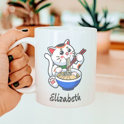 Lucky Cat Ramen - Gepersonaliseerd Koffiemok