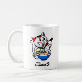Lucky Cat Ramen - Gepersonaliseerd Koffiemok (Links)