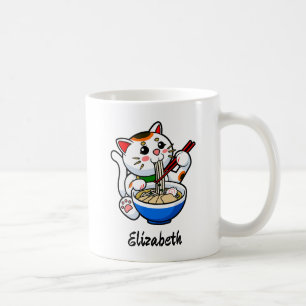 Lucky Cat Ramen - Gepersonaliseerd Koffiemok