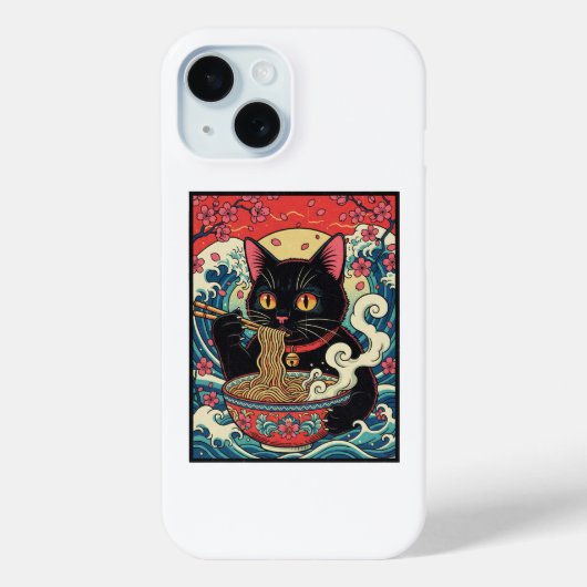 Lucky Cat Ramen Noodle Art Case-Mate iPhone Case (Achterkant)