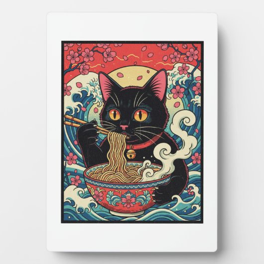 Lucky Cat Ramen Noodle Art Fotoplaat (voorkant)