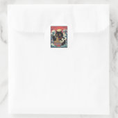 Lucky Cat Ramen Noodle Art Ronde Sticker (Tas)