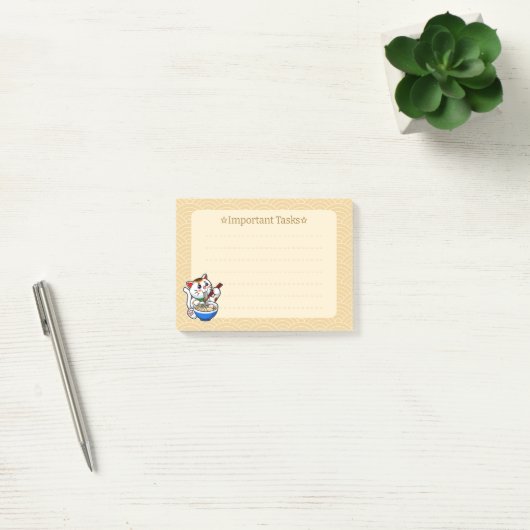 Lucky Cat Ramen Post-it® Notes (Kantoor)