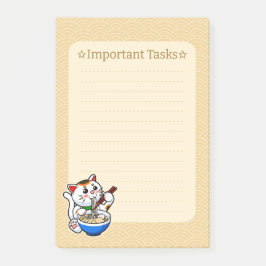 Lucky Cat Ramen Post-it® Notes