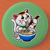 Lucky Cat Ramen Ronde Button 5,7 Cm