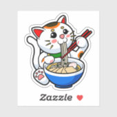 Lucky Cat Ramen Sticker (Vel)