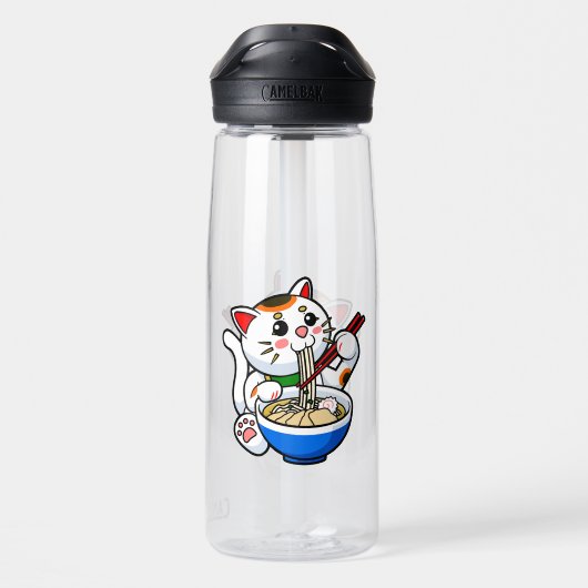 Lucky Cat Ramen Waterfles (Achterkant)
