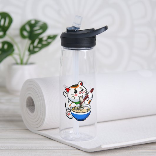 Lucky Cat Ramen Waterfles (Yoga (Gedraaid) )