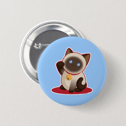 Lucky Cat Ronde Button 5,7 Cm (Voorkant /achterkant)