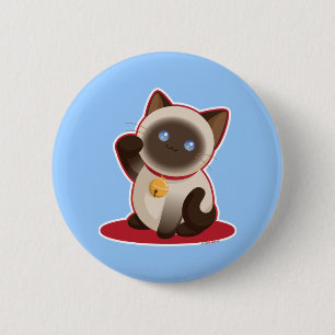 Lucky Cat Ronde Button 5,7 Cm