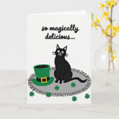 Lucky Cat Shamrock Kaart (Gele Bloem)