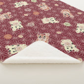 Lucky Cat Sherpa-back Blanket Sherpa Deken (3/4)