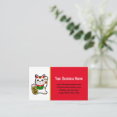 Lucky Cat Shopkeeper Visitekaartje (Staand voorkant)